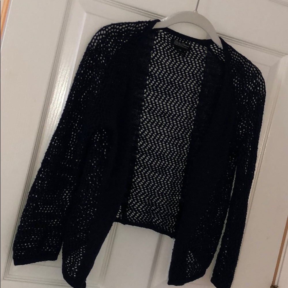 Lucky Brand Navy Blue Cardigan EUC